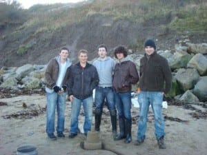 2008 Whitby fieldtrip. Building sandcastles we're not park of the marking criteria (sadly...)